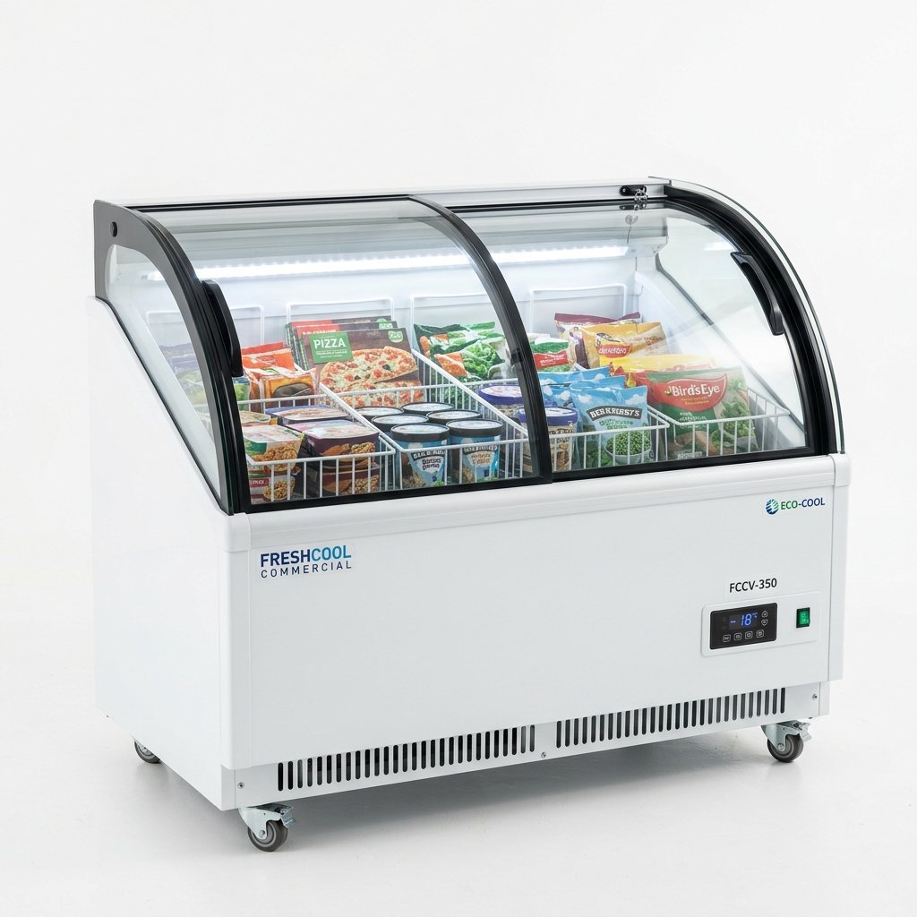 WSA DF 500J Curve Glass Freezer